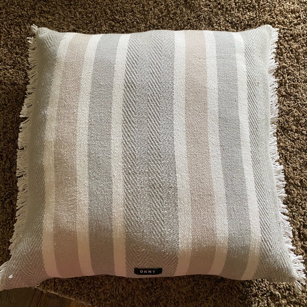 Set of two stripped throw pillows